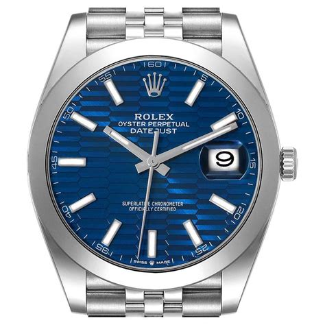 rolex datejust blu polso|rolex datejust 41.